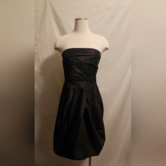 zara black strapless mini dress Embellished Bandeau Cowl-Waist Mini Dress in Black - 6 main image 1